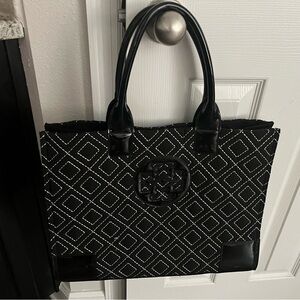 Tory Burch Black and White Tote Bag